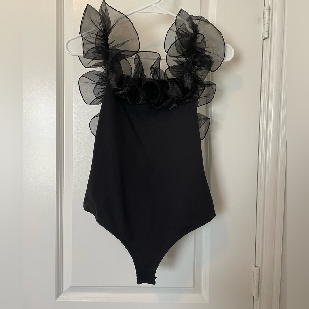 Free People Ruffle Bodysuit